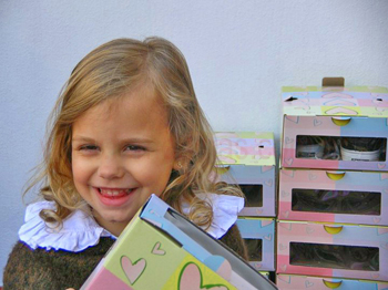 Cajas En Orden modelo corazones niños